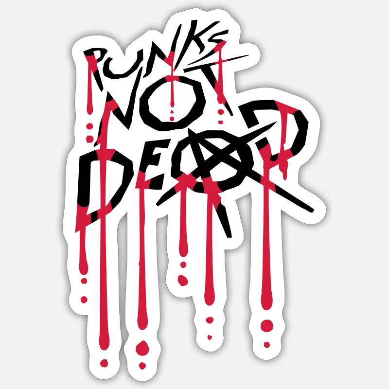 punks not dead Zitat - Sticker Größe S (10 x 10 cm) - Mattweiß
