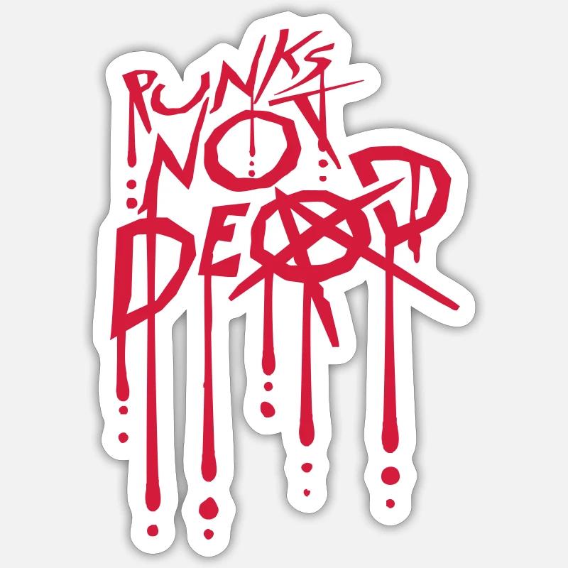 punks pas mort citation Sticker taille S (10 x 10 cm)