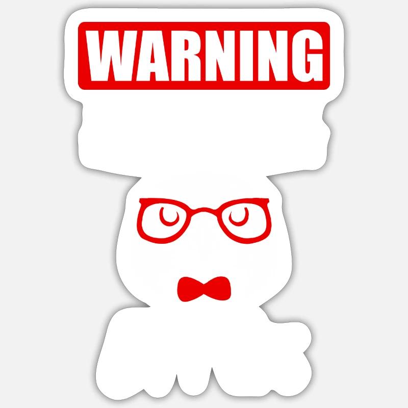 Warning may spontaneously start talking about bird - Sticker size S (10 x 10 cm) - white matte