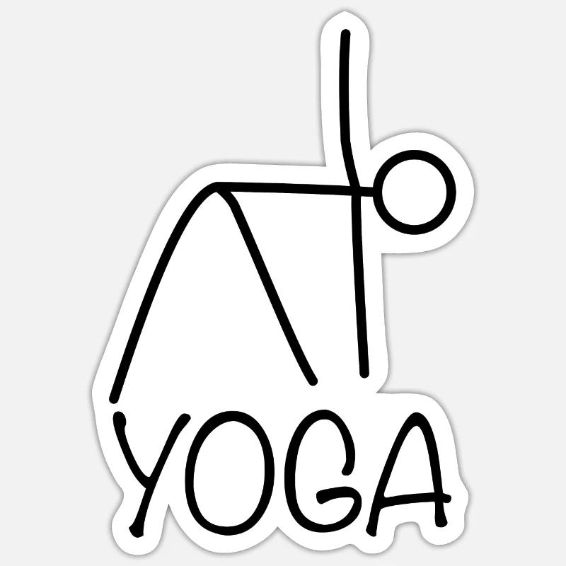 Yoga - Sticker size S (10 x 10 cm) - white matte