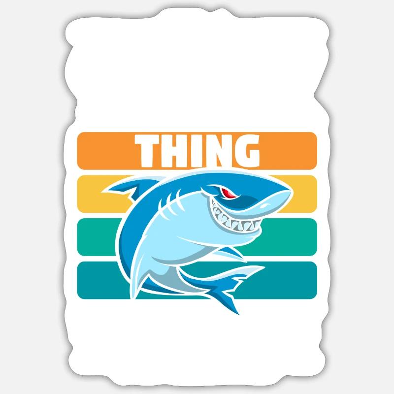Sharks Diving Sailing Predator Sticker size S (10 x 10 cm)