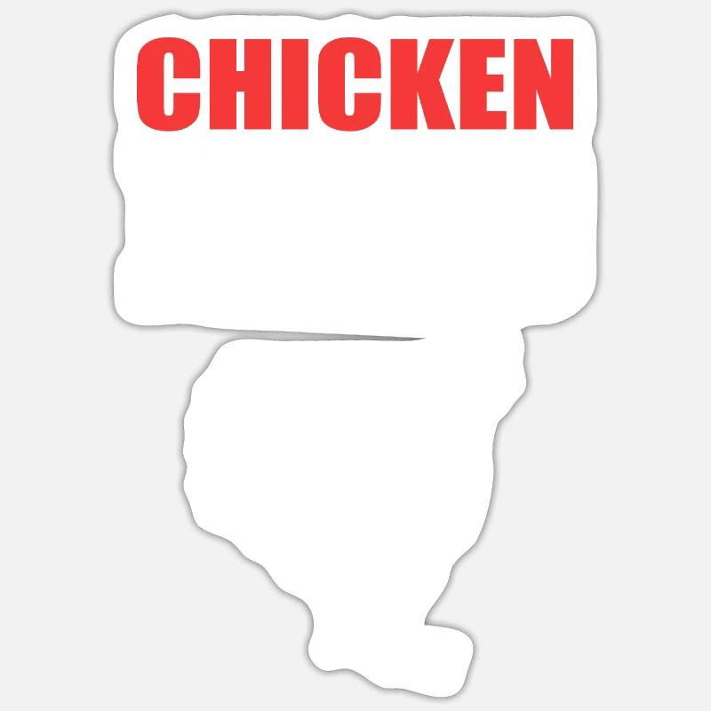 Poulet Père Rancher Poison - Sticker taille S (10 x 10 cm) - blanc mat