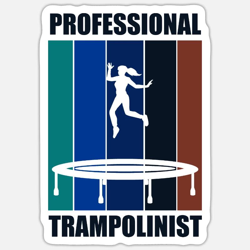 Pull Trampoline professionnel Ironic Saying Sticker taille S (10 x 10 cm)