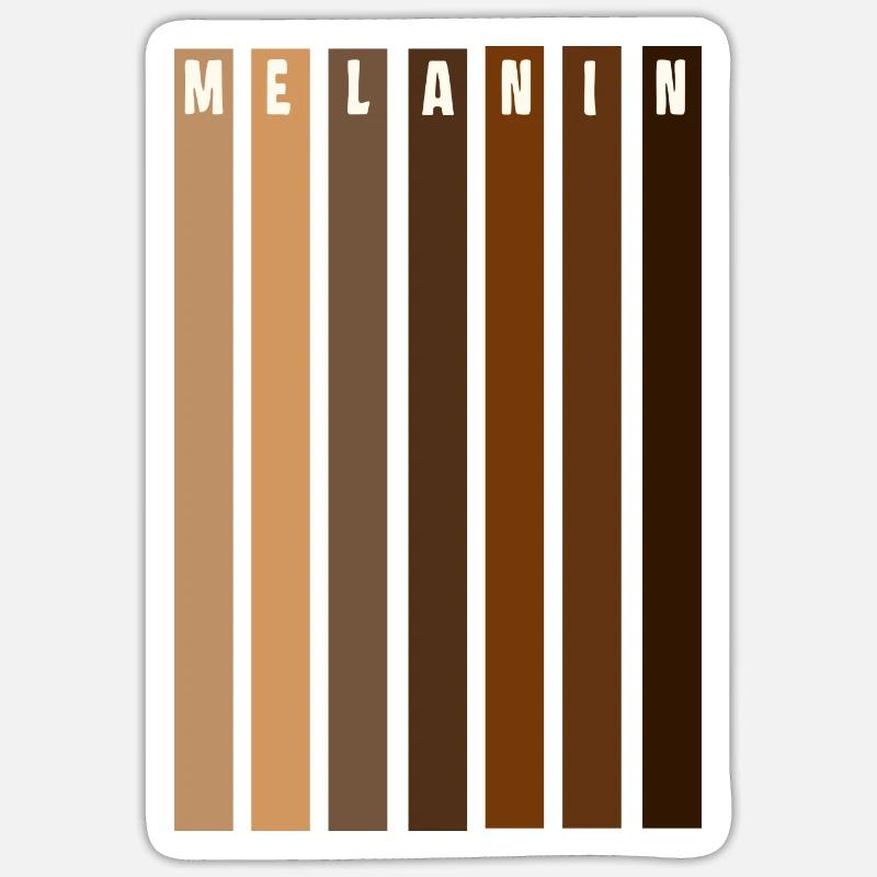 MELANIN - Sticker taille S (10 x 10 cm) - blanc mat