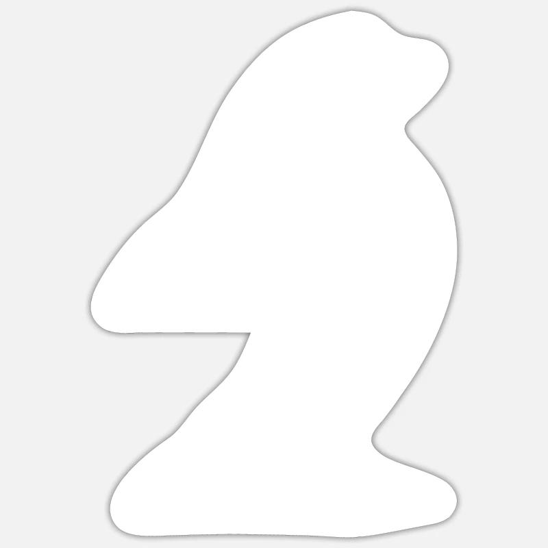 Ratite de casoar australien - Sticker taille S (10 x 10 cm) - blanc mat
