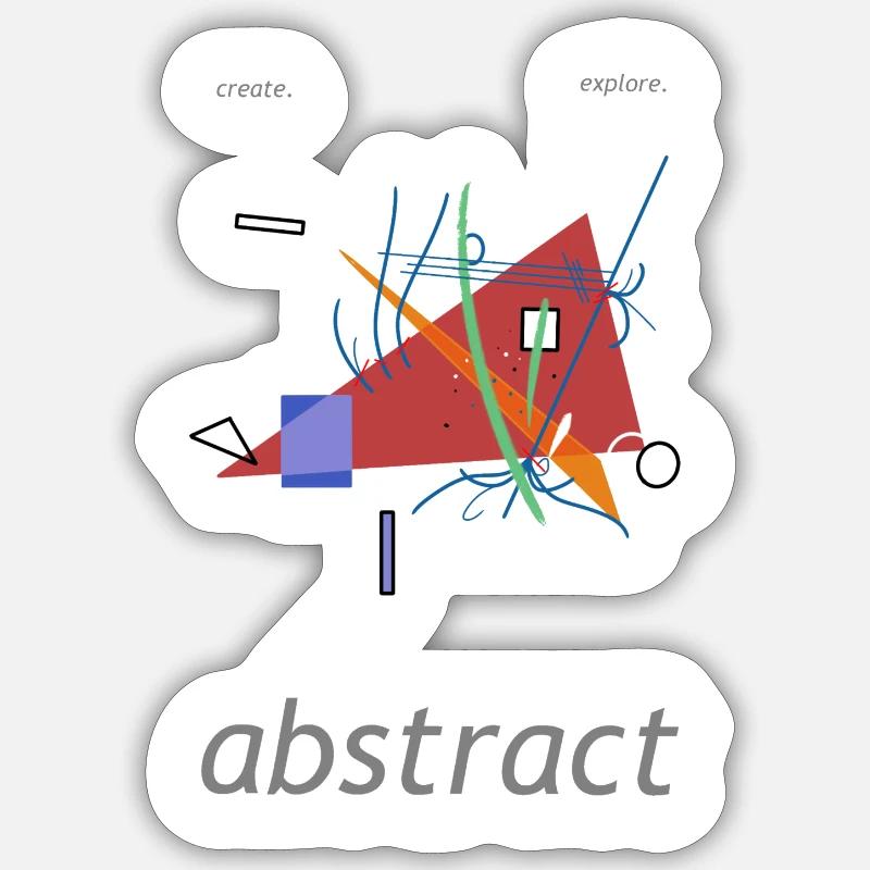 abstract Tee Sticker Größe S (10 x 10 cm)