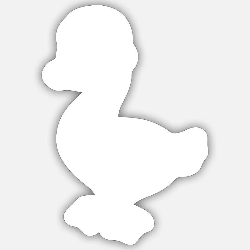Gans Comic Tier - Sticker Größe S (10 x 10 cm) - Mattweiß
