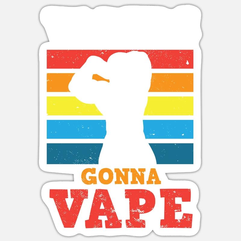 Elektro Zigarette E-Zigarette E-Shisha Vape - Sticker Größe S (10 x 10 cm) - Mattweiß