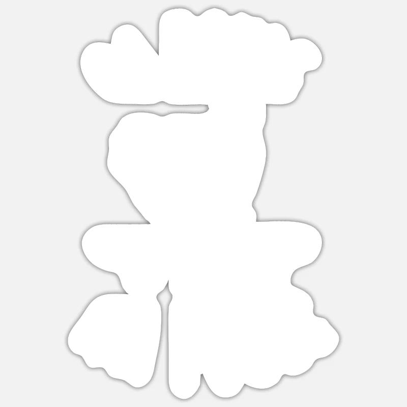 ca roule ma poule - Sticker taille S (10 x 10 cm) - blanc mat