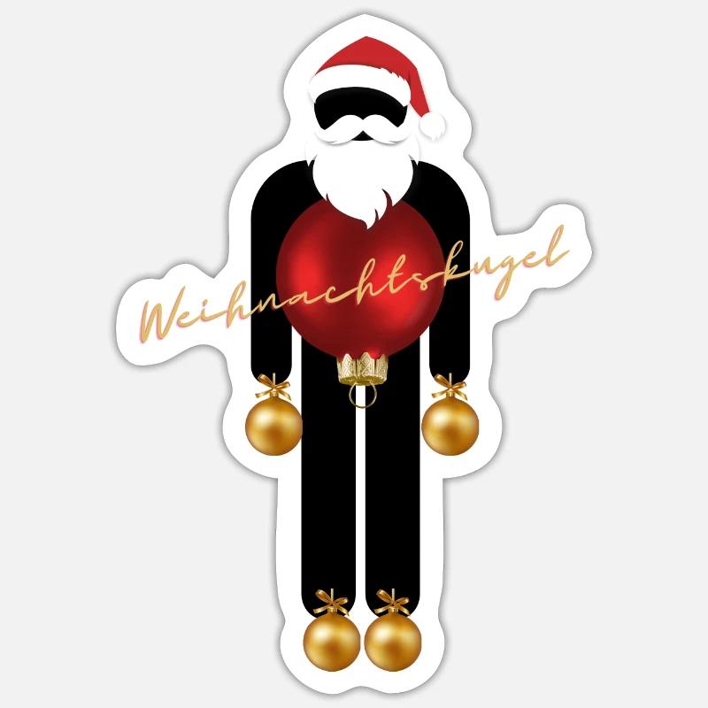Weihnachtskugel Sticker Größe S (10 x 10 cm)