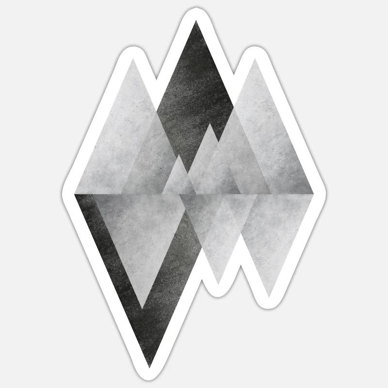 Mountains - Sticker size S (10 x 10 cm) - white matte