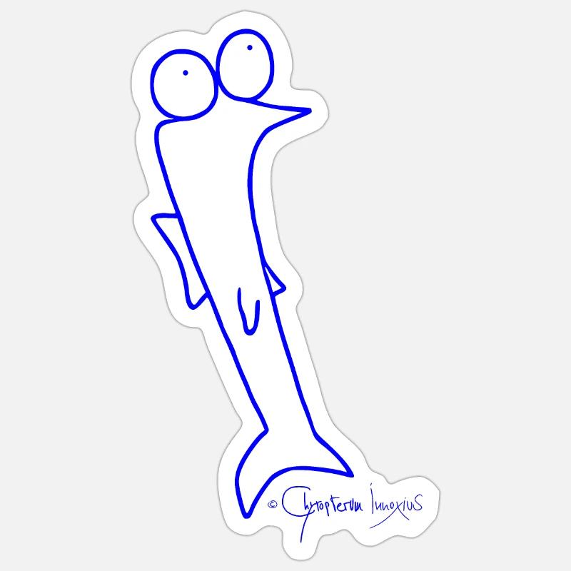 Plötzfisch - Piscis Rutilus - Sticker Größe S (10 x 10 cm) - Mattweiß