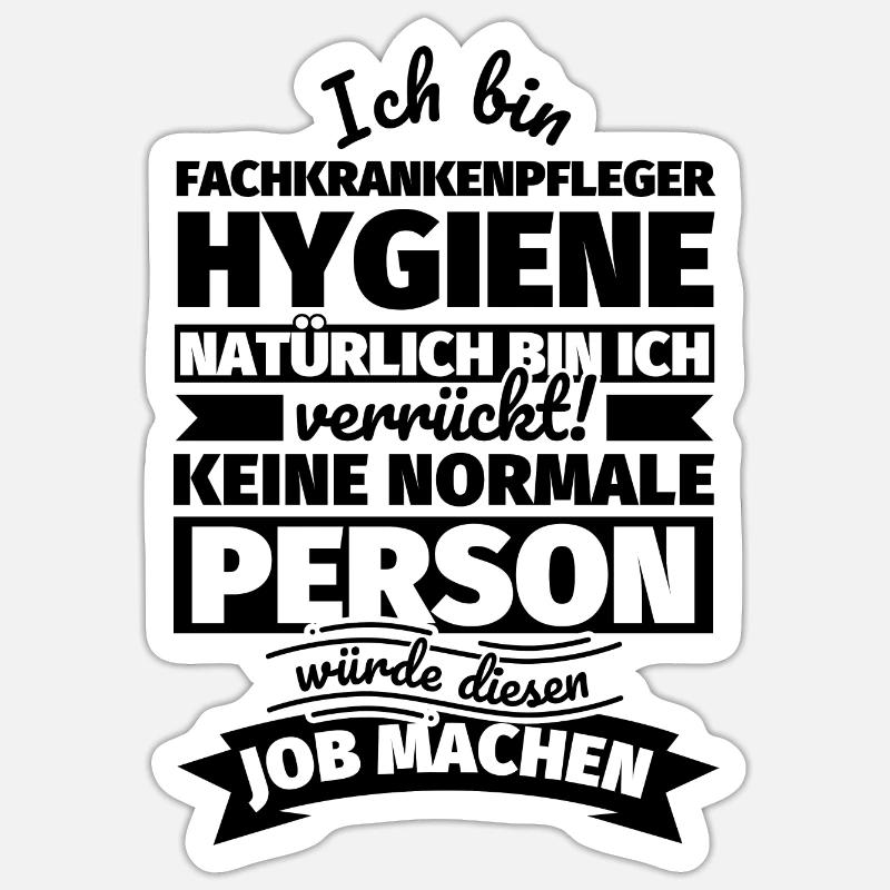 Fachkrankenpfleger Hygiene Geschenke Sticker Größe S (10 x 10 cm)