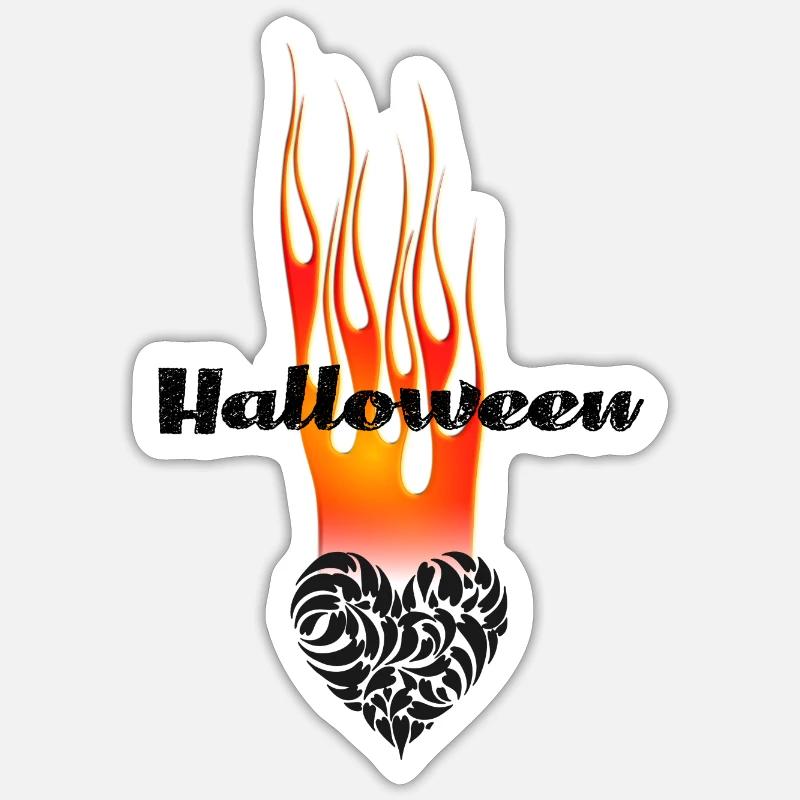 HALLOWEEN - SÜSSES ODER SAURES - Sticker Größe S (10 x 10 cm) - Mattweiß