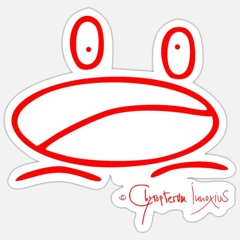 Froschmini - Ranunculus Oophagus - Sticker Größe S (10 x 10 cm) - Mattweiß