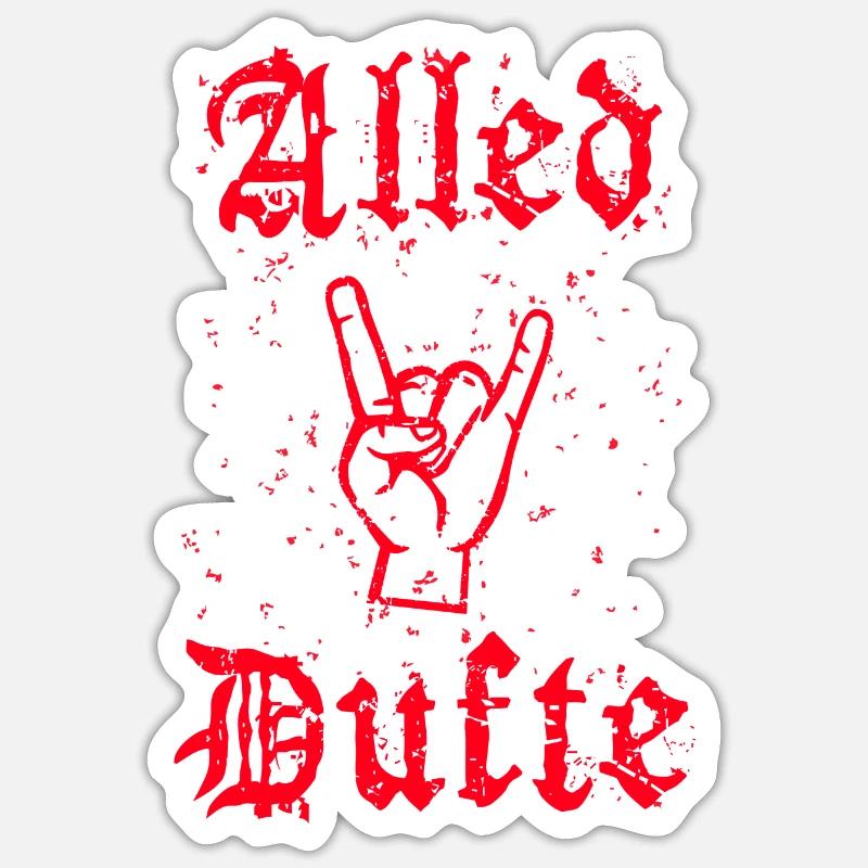 "Alled Dufte" cooler berliner Spruch - Sticker Größe S (10 x 10 cm) - Mattweiß