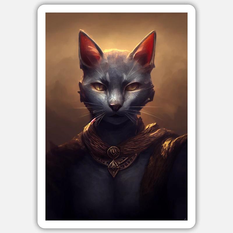 Warrior Cat Sticker size S (10 x 10 cm)