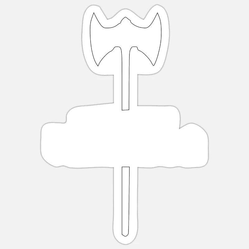 rendez-vous à Valhalla - Sticker taille S (10 x 10 cm) - blanc mat