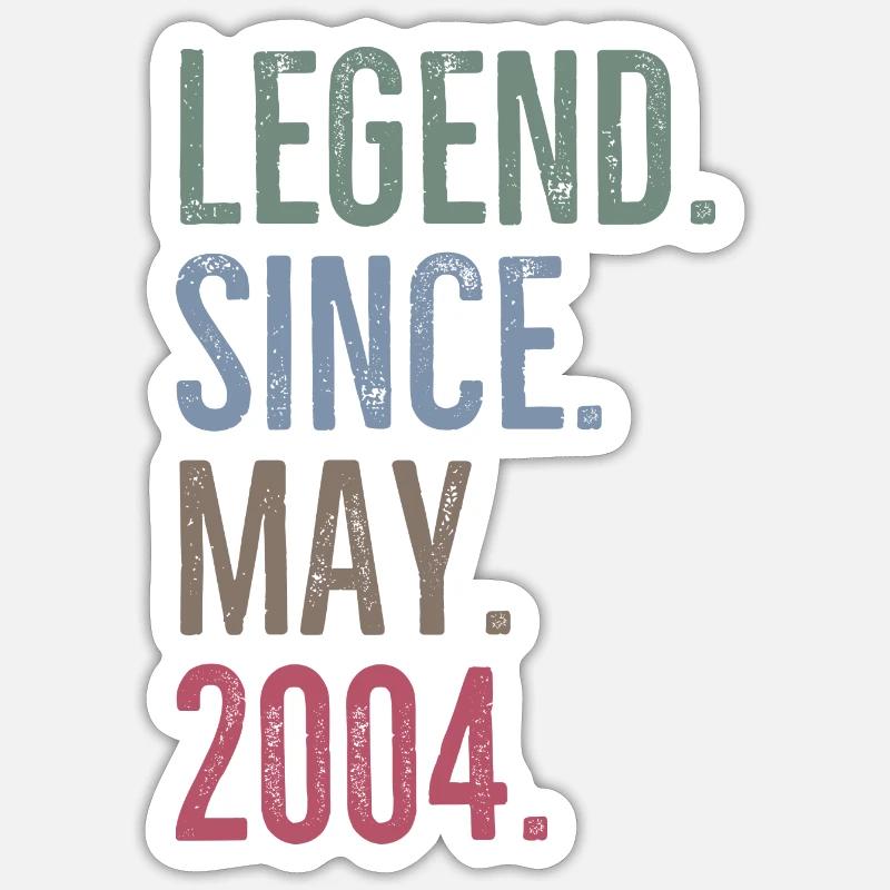 Légende depuis mai 2004 - Sticker taille S (10 x 10 cm) - blanc mat