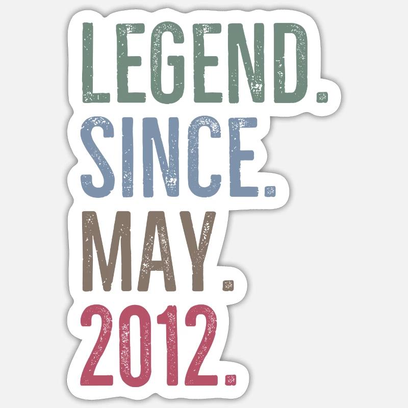Legende seit Mai 2012 - Sticker Größe S (10 x 10 cm) - Mattweiß