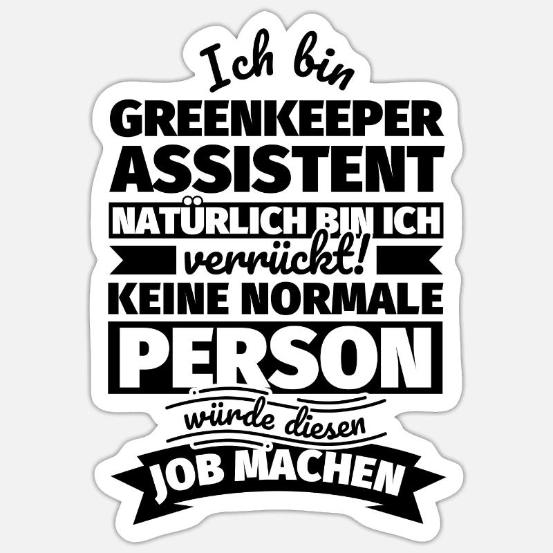 Greenkeeper Assistent Geschenke Sticker Größe S (10 x 10 cm)