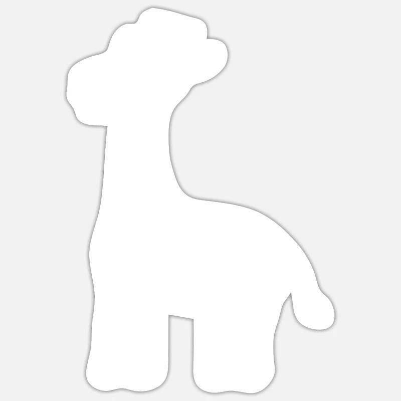 Giraffe white - Sticker size S (10 x 10 cm) - white matte
