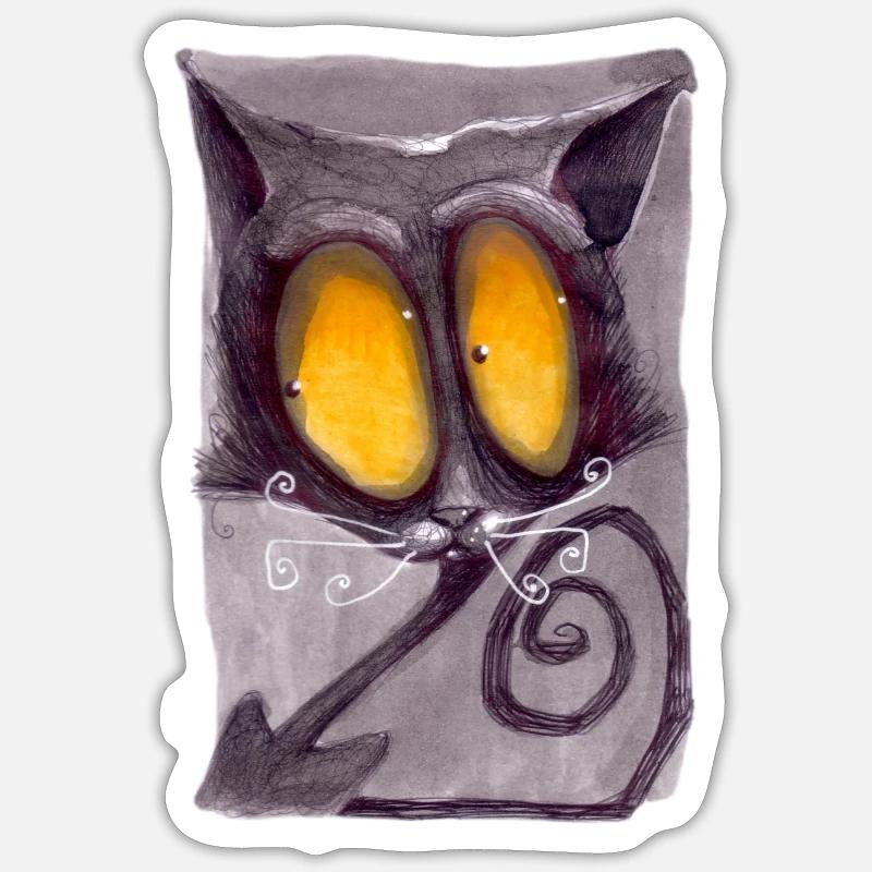 Serien-Cat 22 - Sticker Größe S (10 x 10 cm) - Mattweiß