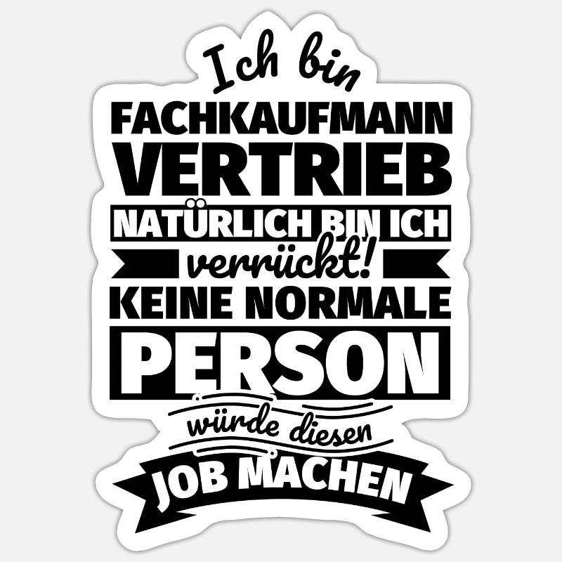 Fachkaufmann Vertrieb Geschenke - Sticker Größe S (10 x 10 cm) - Mattweiß