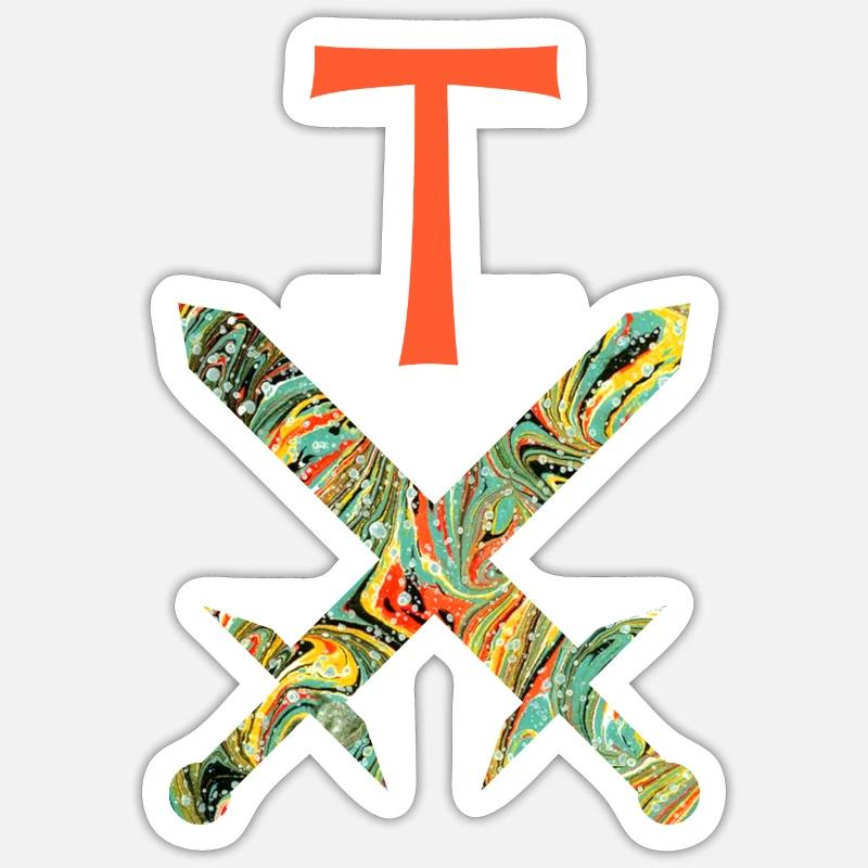 Épées croisées E 200 t Sticker taille S (10 x 10 cm)