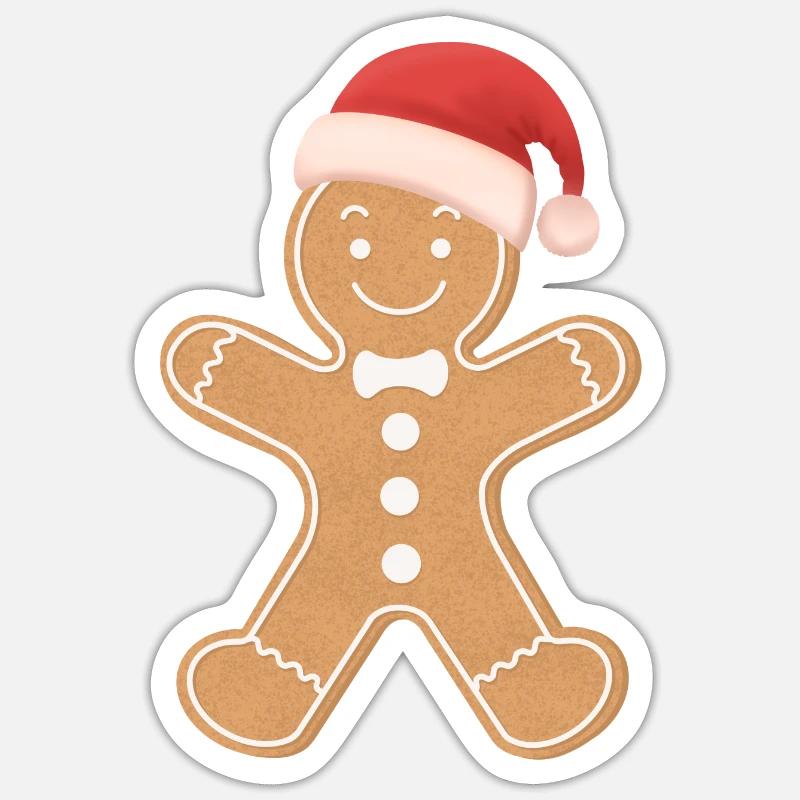 Lebkuchen Männchen Cookie Sticker Größe S (10 x 10 cm)