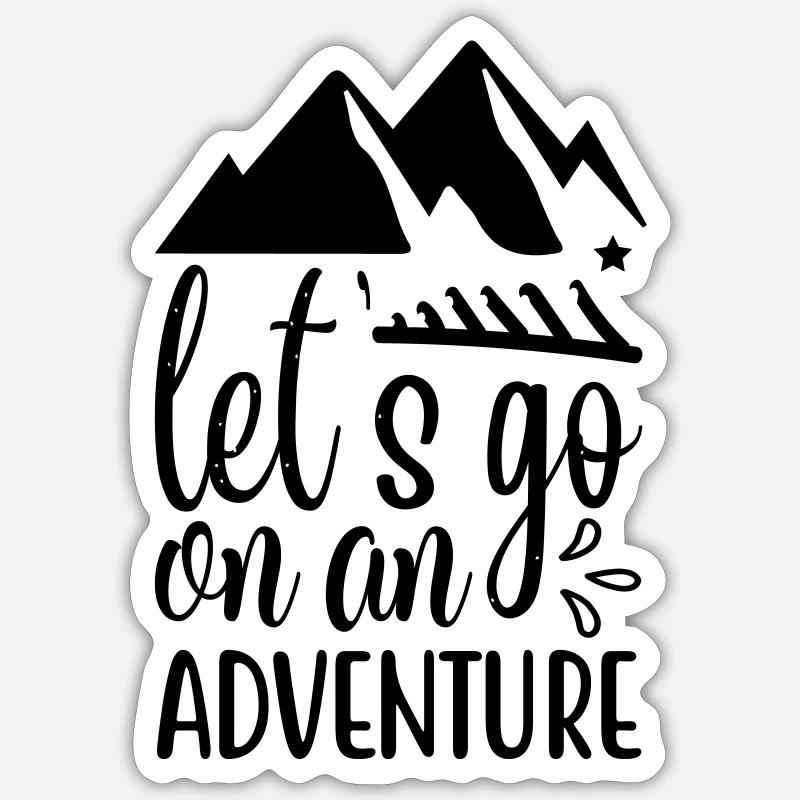 lets go - Sticker Größe S (10 x 10 cm) - Mattweiß