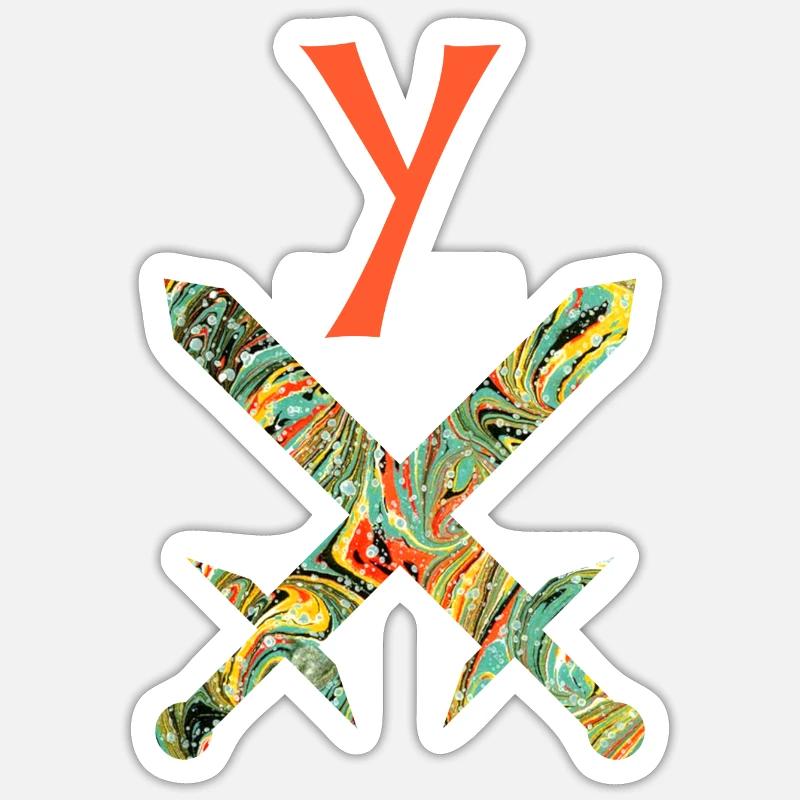 Épées croisées E 200 y Sticker taille S (10 x 10 cm)