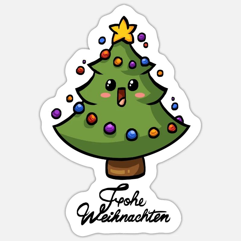 Weihnachtsbaum Sticker Größe S (10 x 10 cm)