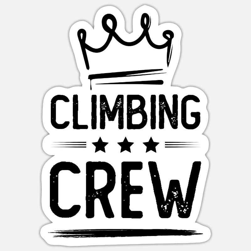Climbing Crew - Sticker Größe S (10 x 10 cm) - Mattweiß