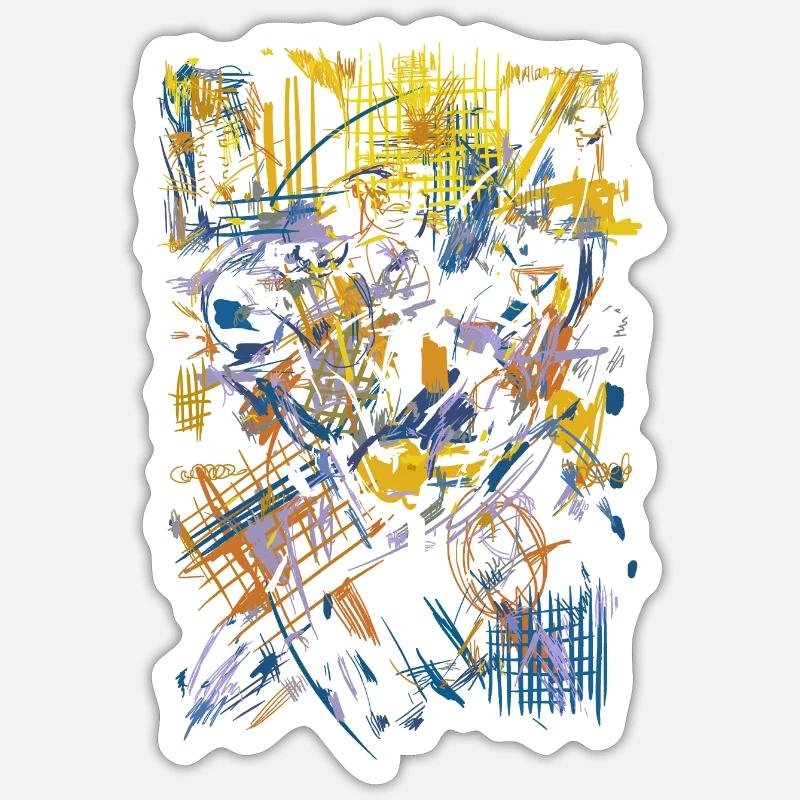 Abstrakte Kunst - Scifi Sticker Größe S (10 x 10 cm)