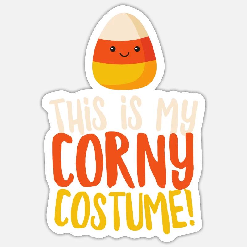 Das ist mein Corny Kostüm - Sticker Größe S (10 x 10 cm) - Mattweiß