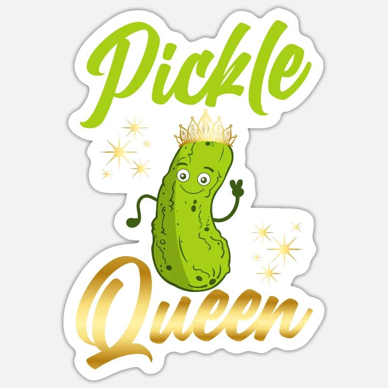 Cornichons Queen Concombre Sticker taille S (10 x 10 cm)