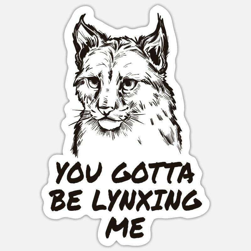Lynx - Sticker taille S (10 x 10 cm) - blanc mat