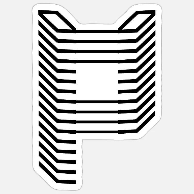 Conception unique du logo Letter P Sticker taille S (10 x 10 cm)