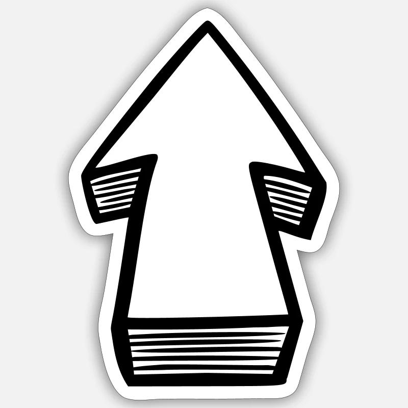 Pfeil Sticker Größe S (10 x 10 cm)