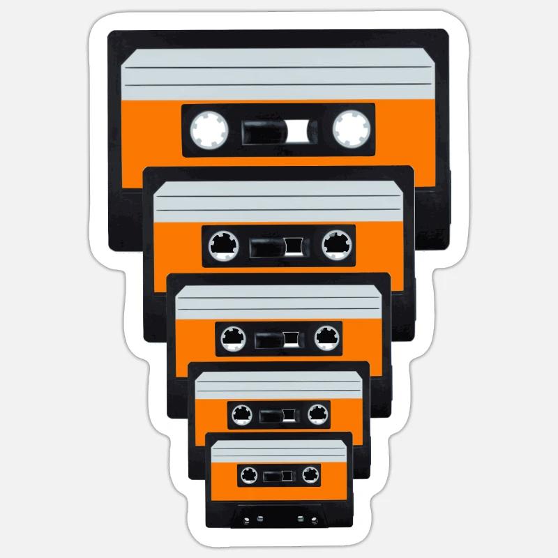 Cassette - Sticker size S (10 x 10 cm) - white matte