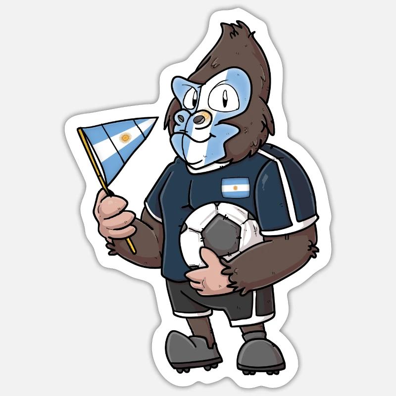 Argentine gorilla Sticker size S (10 x 10 cm)