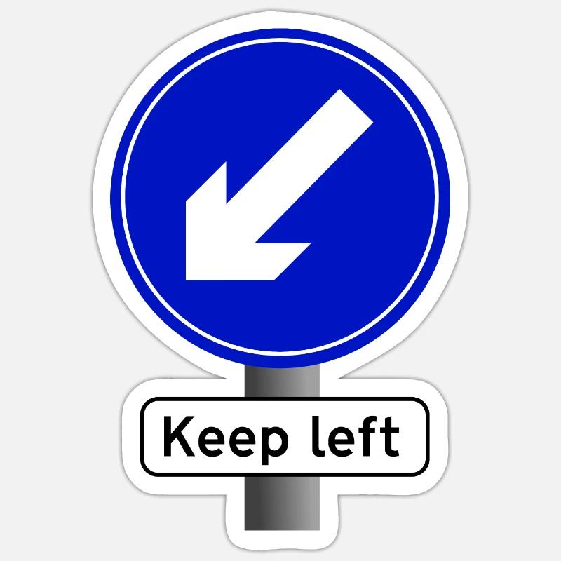 keep left Sticker size S (10 x 10 cm)