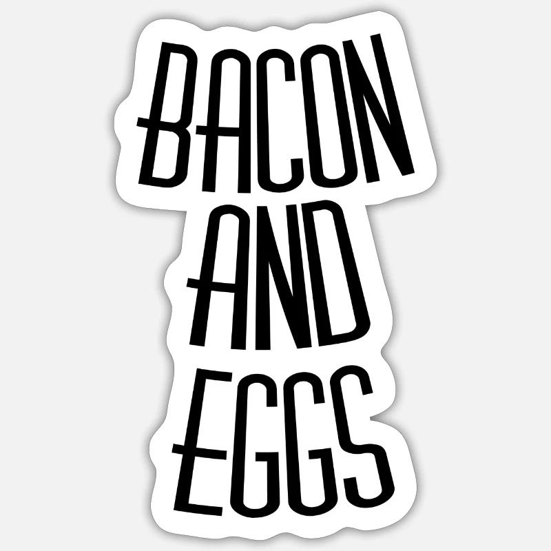 Bacon and eggs Sticker Größe S (10 x 10 cm)