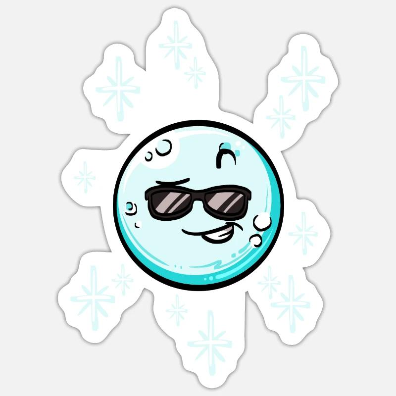 Schneeball #8/9 - Sticker Größe S (10 x 10 cm) - Mattweiß