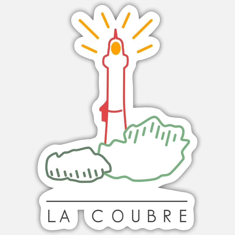 LA COUBRE TSHIRT - Sticker taille S (10 x 10 cm) - blanc mat