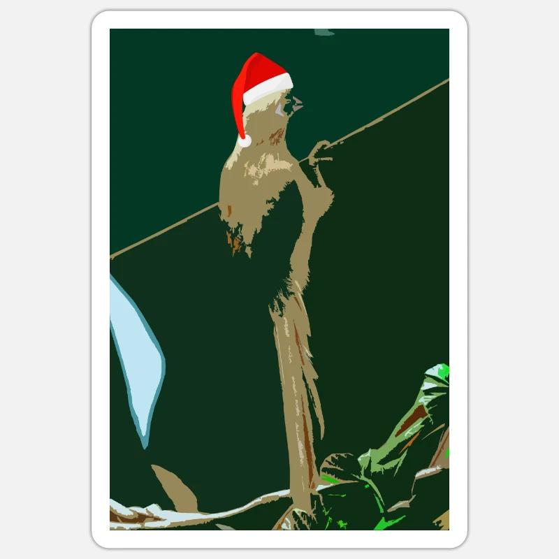 Colious de noël - Sticker taille S (10 x 10 cm) - blanc mat