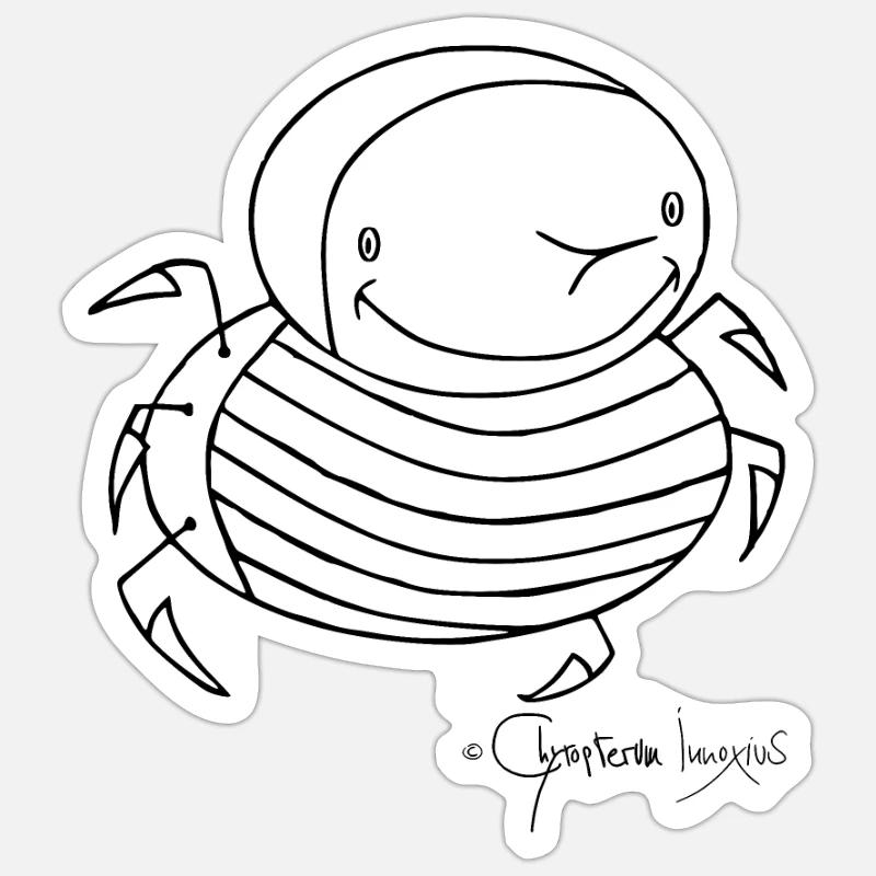 Stachelkäfer - Coleopter Aculaeus - Sticker Größe S (10 x 10 cm) - Mattweiß