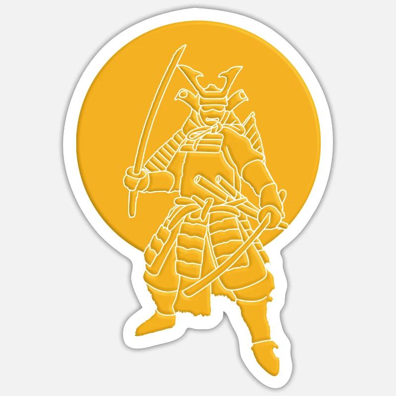 Samurai - Sticker size S (10 x 10 cm) - white matte