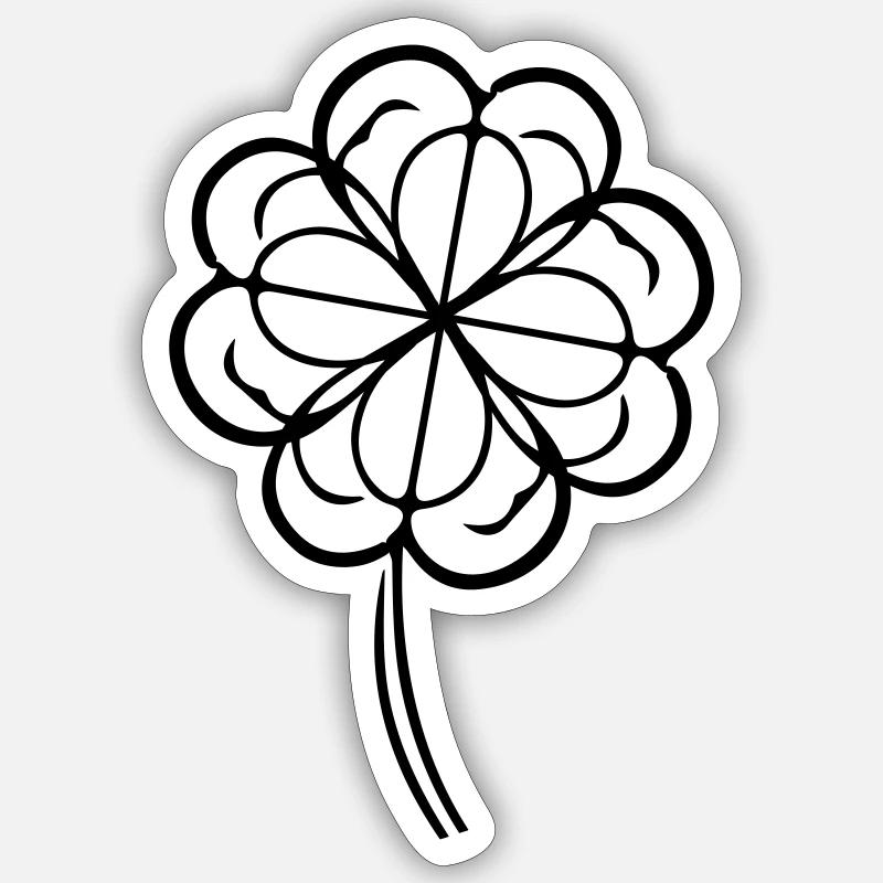 Clover Symbol - Sticker size S (10 x 10 cm) - white matte